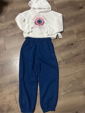 Xersion Sporty Girl Pullover Hoodie & Sweatpants Set Size XS 6/6X New